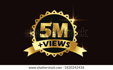 5M Views celebration background design cericle five Million VIews