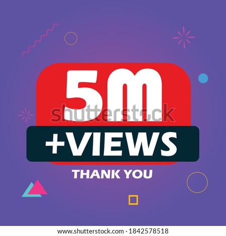 5M views celebration background design. 5 Million views