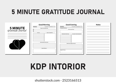 5-Minute Gratitude Journal KDP Interior