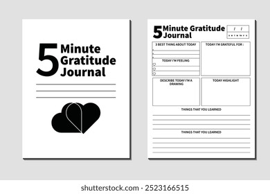 5-Minute Gratitude Journal KDP Interior