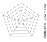 5S blank pentagon radar chart template. Clipart image