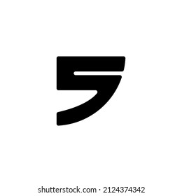 5.ª ilustración vectorial del logotipo de letra