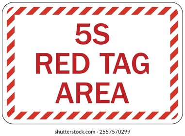 5s red tag sign and labels