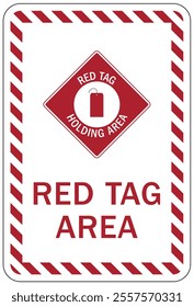 5S red tag sign and labels