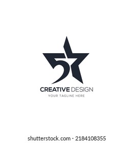 diseño de iconos de logotipo de marca creativa de 5 estrellas