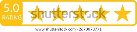 5star rating icon vector illustration of an abstract background with golden stars