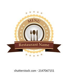 5star restaurant logo vector tamplate