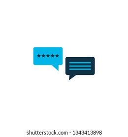 5-star review icon colored symbol. Premium quality isolated feedback element in trendy style.