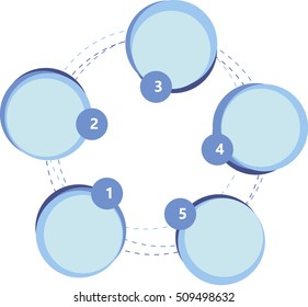 5-steps process diagram, vector illustration