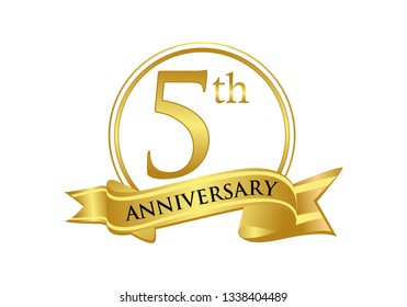 5th anniversary celebration logo vector