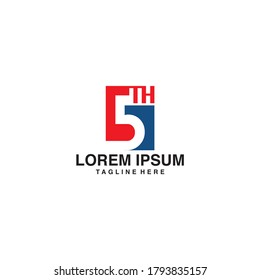 Logo-Vektorsymbol für das 5. Jubiläum