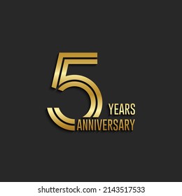 5th Anniversary Logotype Anniversary Celebration Template Stock Vector ...