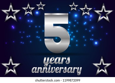 5th Anniversary numbers. background for anniversary