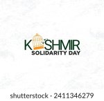5th February, Kashmir Day logo design concept