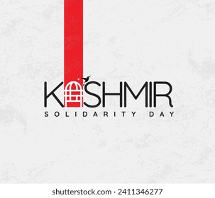 5th February, Kashmir Day logo design concept