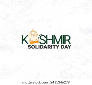 5th February, Kashmir Day logo design concept