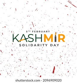 5th February KASHMIR Solidarity Day.
vector illustration. 