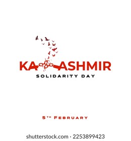 5th February Translation from Urdu: KASHMIR Solidarity Day. vector illustration.