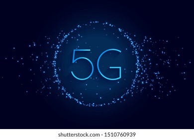 5th generation internet wireless technology digital background