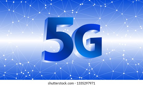 5th generation in mobile industry, 3d icon of 5G technology