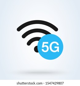 5th Generation. Vector 5G Wireless Internet Network Connection Information Technology Illustration