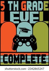 5th grade level complete vector art design, eps file. design file for t-shirt. SVG, EPS cuttable design file
