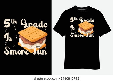 5to Grado S'more Diversión Volver a la Escuela Maestro Niños Camiseta Diseño