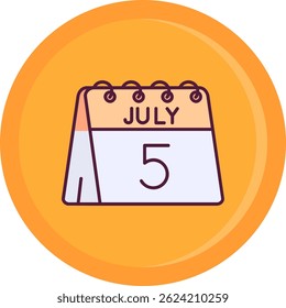 5 de julio Línea Vector Icon Design