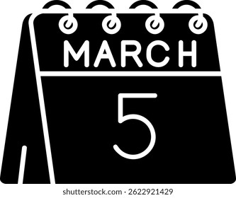 5 de Marzo Línea Vector Icon Design