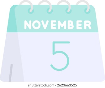 5 de Noviembre Línea Vector Icon Design