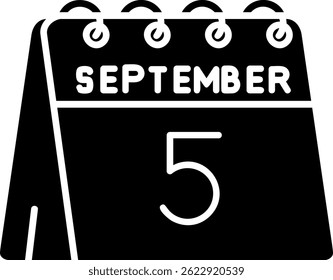 5 de septiembre Línea Vector Icon Design