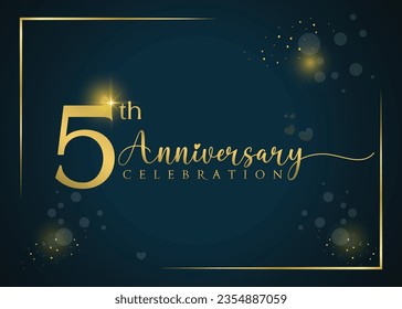 5th year anniversary celebration. Anniversary logo 