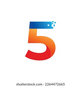 5.º aniversario celebración diseño del logo vectorial