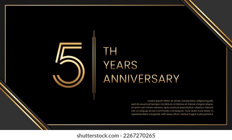 5th year anniversary design template. vector template illustration