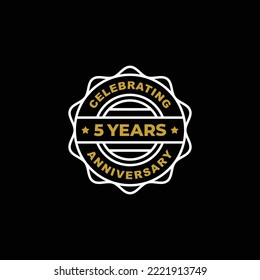 5th years anniversary celebrating logo vector