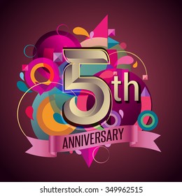 3,028 5th birthday banner Images, Stock Photos & Vectors | Shutterstock
