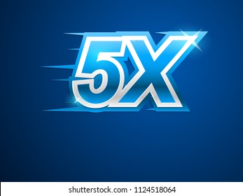 5x blue logo