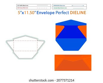 5x11,50-Zoll-Vorlage für reguläre Umschläge und 3D-Umschlag, leicht änderbar