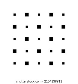 cubo 5x5, disposición geométrica cuadrada. Ilustración cuadrada