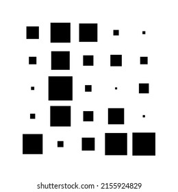 5x5 cube, square geometric arrangement. Square illustration