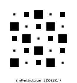 5x5 cube, square geometric arrangement. Square illustration
