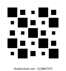 5x5 cube, square geometric arrangement. Square illustration