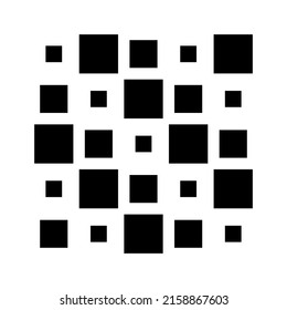 5x5 Würfel, quadratische geometrische Anordnung. Quadratillustration
