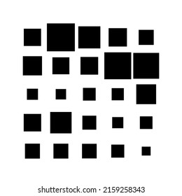 5x5 cube, square geometric arrangement. Square illustration