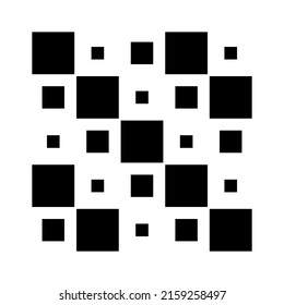 5x5 cube, square geometric arrangement. Square illustration