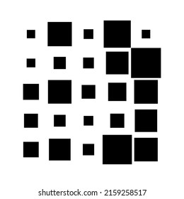 5x5 cube, square geometric arrangement. Square illustration