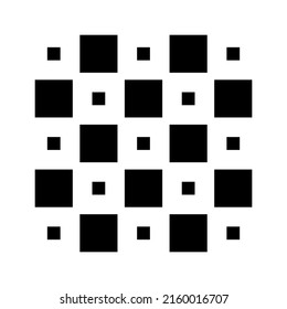 cubo 5x5, disposición geométrica cuadrada. Ilustración cuadrada
