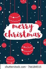 5x7 Christmas Card - Christmas Ornament. Vector Illustration
