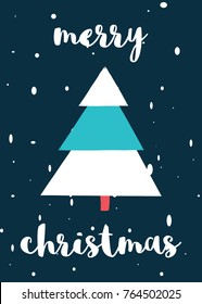5x7 Christmas Card Christmas Tree Vector Stock Vector (Royalty Free ...