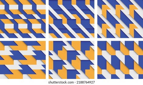 6 in 1 geometry abstract background pattern design
